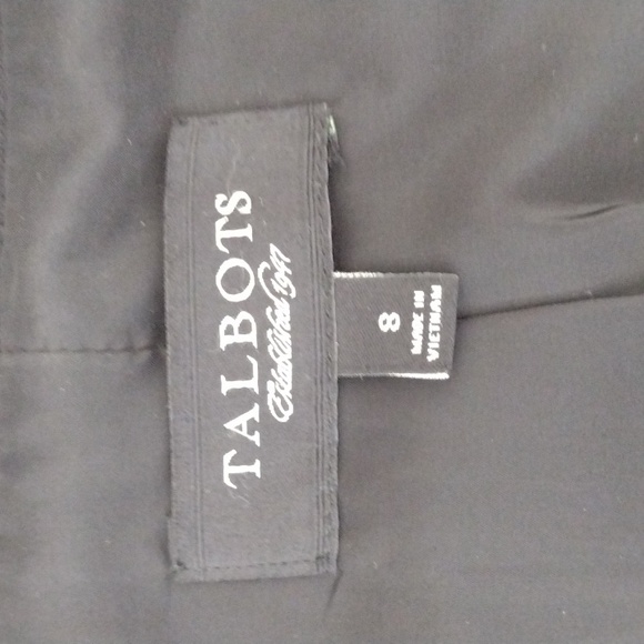 Talbots Black Wool Blend 4 Button Blazer Style Overcoat Size 8 - Picture 6 of 11